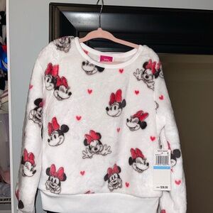 Hybrid Apparel Minnie Mouse Kids Sweatshirt - White and Red